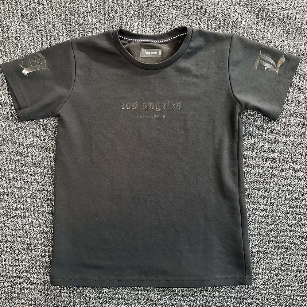 Public Record Los Angeles Graphic T-Shirt Black Boys Large 14 LA Neighborhoods